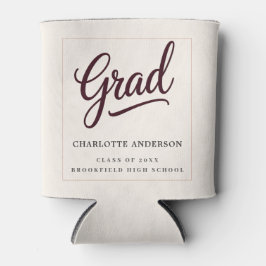 Porta-lata Elegante Resfriador de Lata de Graduação em Script
