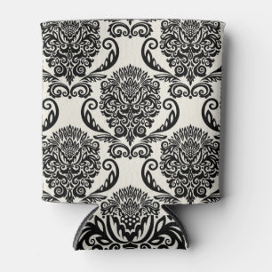 Porta-lata Elementos decorativos, desenho sem costura à mão l