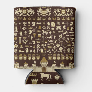 Porta-lata Elementos Heráldicos: Grande Conjunto Vintage