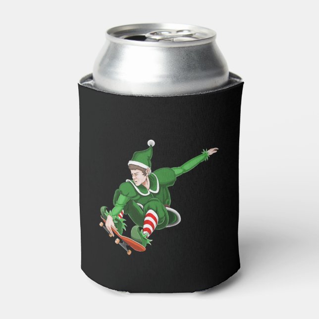 Porta-lata Elf de Skater de Natal (Can Front)
