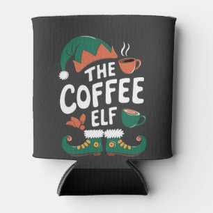 Porta-lata Elfo do Café Natal Divertido Cafeína Amantes do Na