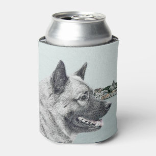 Porta-lata Elkhound norueguês na pintura da vila - Arte cani