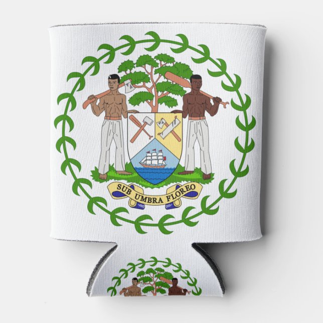 Porta-lata emblema de belize (Frente)