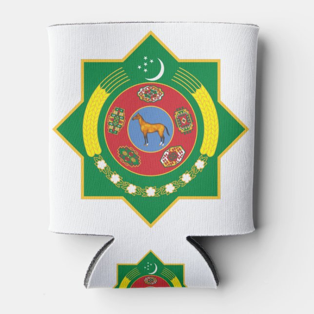 Porta-lata emblema do turquemenistão (Frente)