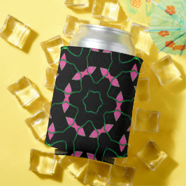 Porta-lata Emerald and Pink Kaleidoscope