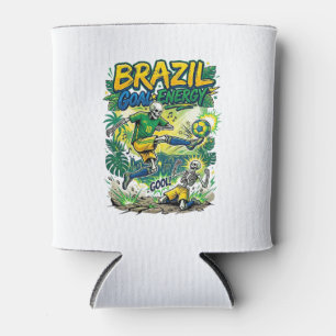 Porta-lata Energia do Gol do Brasil Esqueleto Atacante Nações