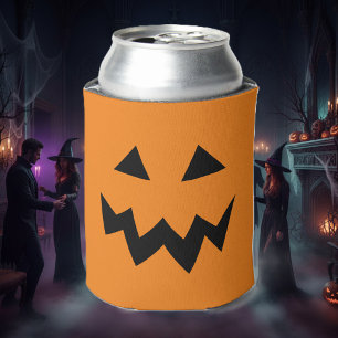 Porta-lata Enfeites de festa de Halloween com rosto de abóbor