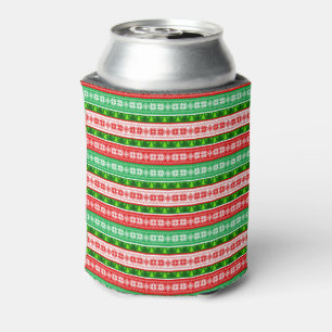 PORTA-LATA ENFEITES DE NATAL DESIGN VERMELHO BRANCO VERDE