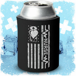 Porta-lata Enfermeira Apreciação Hero Heart Life Bandeira Ame