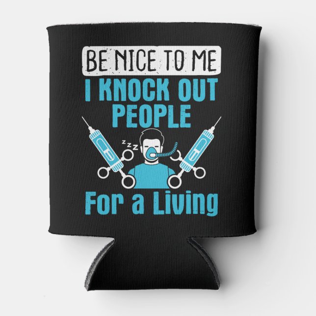 Porta-lata Enfermeira da CRNA, anestesista, derruba Pessoas (Frente)