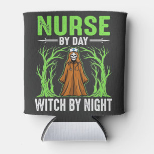 Porta-lata Enfermeira De Dia Bruxa De Noite Design De Hallowe