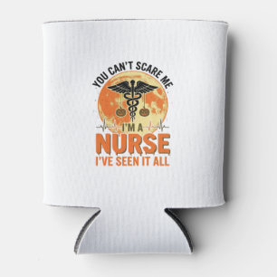 Porta-lata Enfermeira engraçada de Halloween Design médico vi