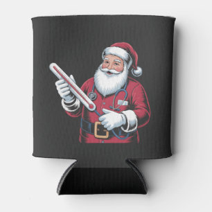 Porta-lata Enfermeira Papai Noel Natal Profissional de Saúde