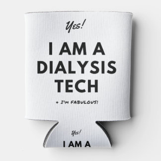Porta-lata Enfermeira técnica de diálise engraçada Preta e Br