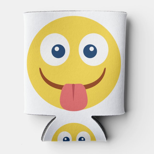 Porta-lata Enfiada A Língua Emoji (Frente)