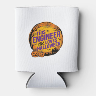 Porta-lata Engenheiro Ama o Design de Abóbora Vintage de Hall