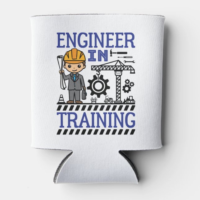 Porta-lata Engenheiro no treinamento Boys STEM (Frente)