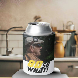 Porta-lata Engraçado 80, então, que 80 de Foto de Aniversário