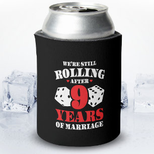 Porta-lata Engraçado 9º Aniversário - Casais Casados 9 Ano