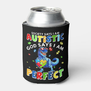 Porta-lata Engraçado Autismo cita "A Sociedade diz que sou A