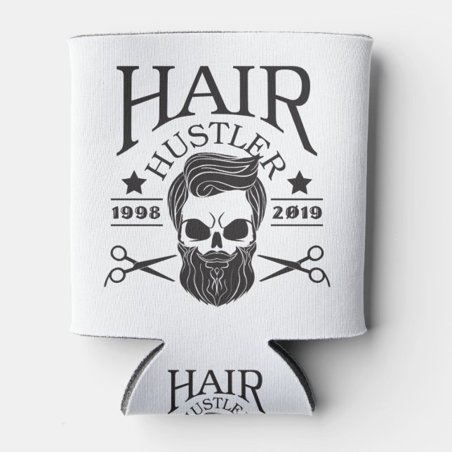 Porta-lata Engraçado Barber Beard Hair Hustler 2019 Presente (Frente)