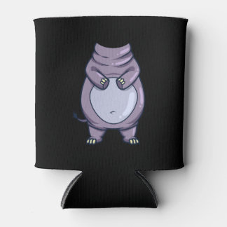 Porta-lata Engraçado Corpo Hippo Sem Cabeça Halloween Fumaça