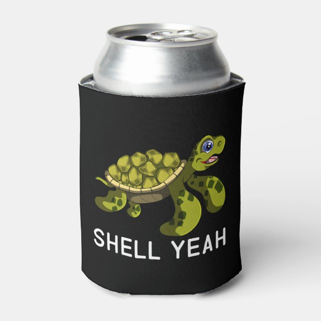 Porta-lata Engraçado Cotação Pun Shell Sim Tartarugas (Can Front)