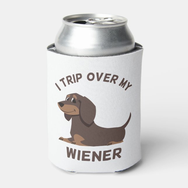 Porta-lata Engraçado Dachshund - Eu Viajei sobre meu Wiener - (Can Front)