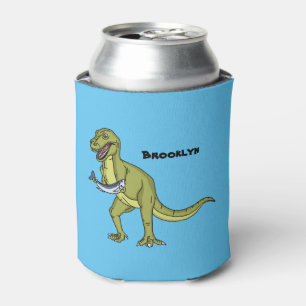 Porta-lata Engraçado ilustração do dinossauro T rex