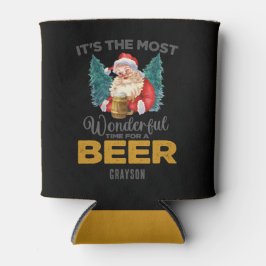 Porta-lata Engraçado Natal Maravilhoso para um Nome de Cervej