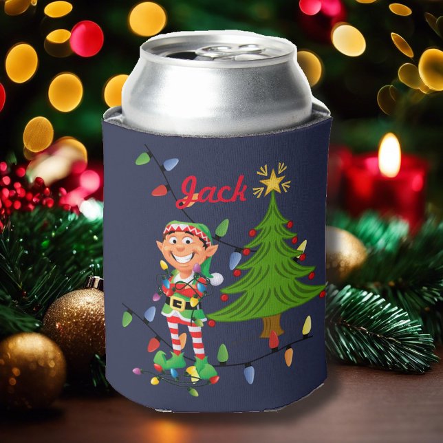 Porta-lata Engraçado Natal, Prende seu nome Beer (Criador carregado)