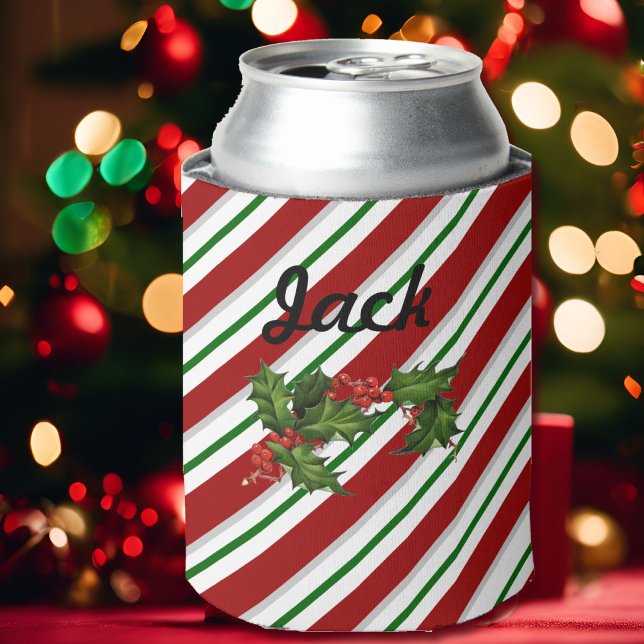 Porta-lata Engraçado Natal, Prende seu nome Beer (Criador carregado)