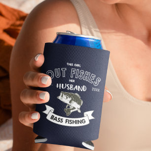 Porta-lata Engraçado pesque para fora a caneca da pesca da