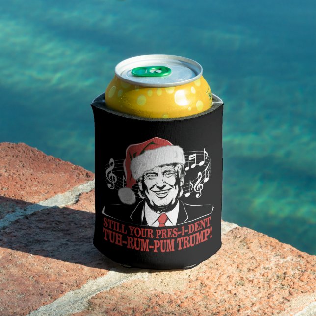 Porta-lata Engraçado Presidente Trump Pajamas Ugly Xmas (Piscina in situ)