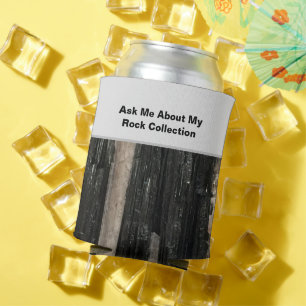 Porta-lata Engraçado Rockhound Black White Strike Scientista