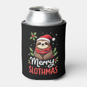 Porta-lata Engraçado Sloth Xmas Luzes Felizes Slothmas Sloth 