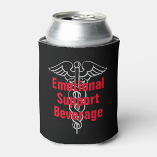 Porta-lata Engraçado Suporte Emocional Beer ou Soda