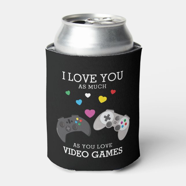 Porta-lata Engraçado Videos games de "Eu te amo" | Personaliz (Can Front)