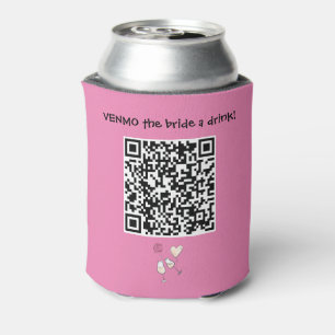 Porta-lata Envie uma Bebida para a Noiva com QR Code Personal