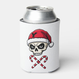Porta-lata Equipe Candy Cane Caveira Natal 2025 Homens Engraç