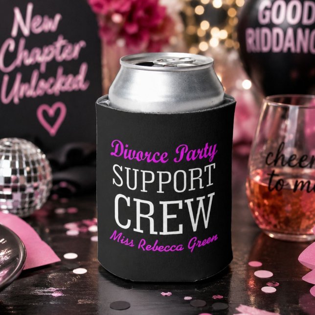 Porta-lata Equipe de apoio para uma noite divertida de garota (Fun Girls Night Out support crew Divorce Party Can Cooler)