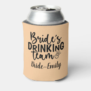 Porta-lata Equipe de Bebida da Noiva Gráfico de Declaração da