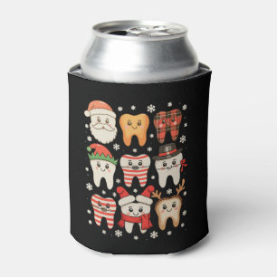 Porta-lata Equipe de Natal Dental Dentista Fofo Equipe de Nat