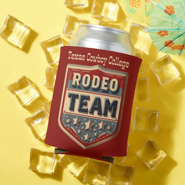 Porta-lata Equipe do Rodeo Ocidental Emblem Personalizar Equi (Verão in situ)