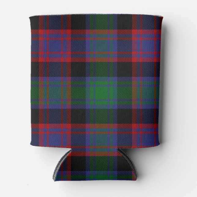Porta-lata Escocês Clan Alexander Caçando Xadrez de Tartan (Frente)