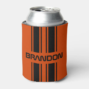 Porta-lata Escuro Personalizado Laranja Negro Raça Escuro Est