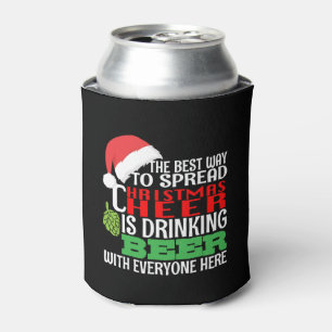Porta-lata Espírito de Feriado do Bebendo de Cerveja Feliz de