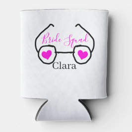 Porta-lata Esquadra da noiva óculos de natação rosa preto cor