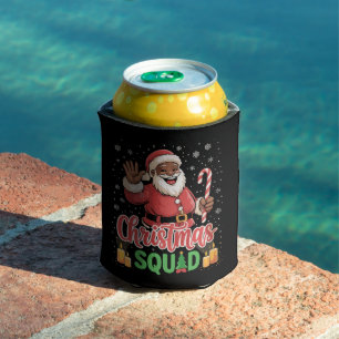 Porta-lata Esquadrão de Natal Papai Noel Afro Orgulhoso Negro