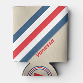 Porta-lata Esquadrão de Vintagem com Stripes com Nome